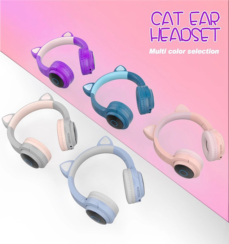 Fone de ouvido para jogos Cat Ear com microfone