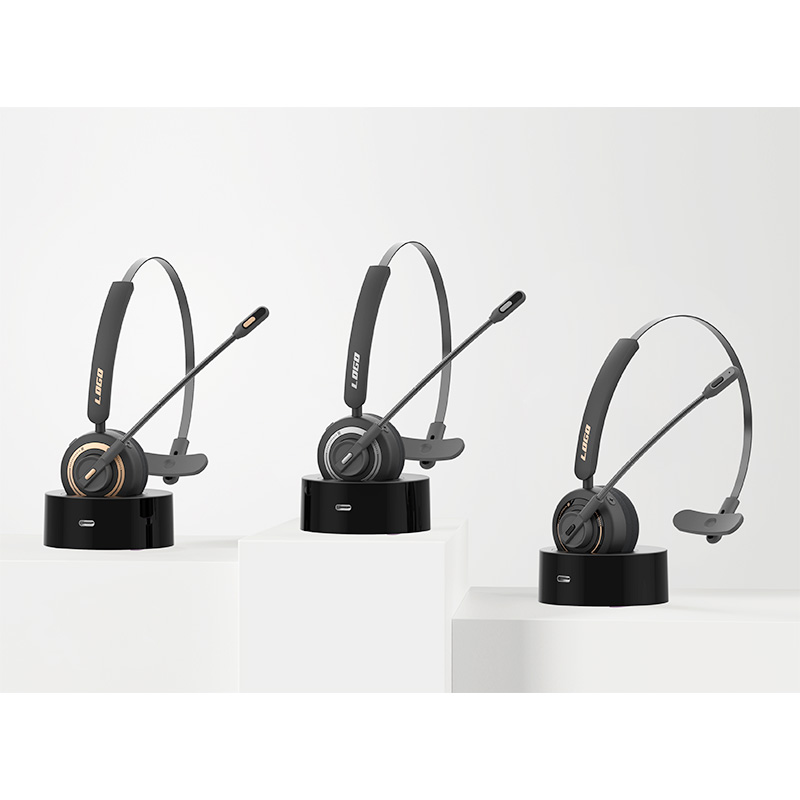 Fones de ouvido de escritório com microfone