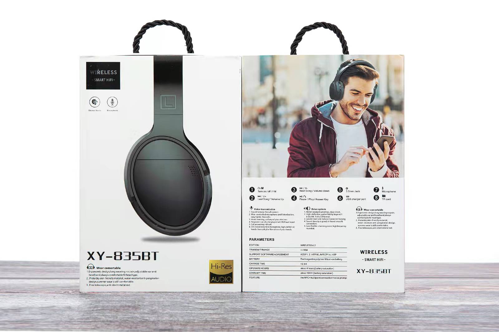 Fones de ouvido Bluetooth sobre a orelha