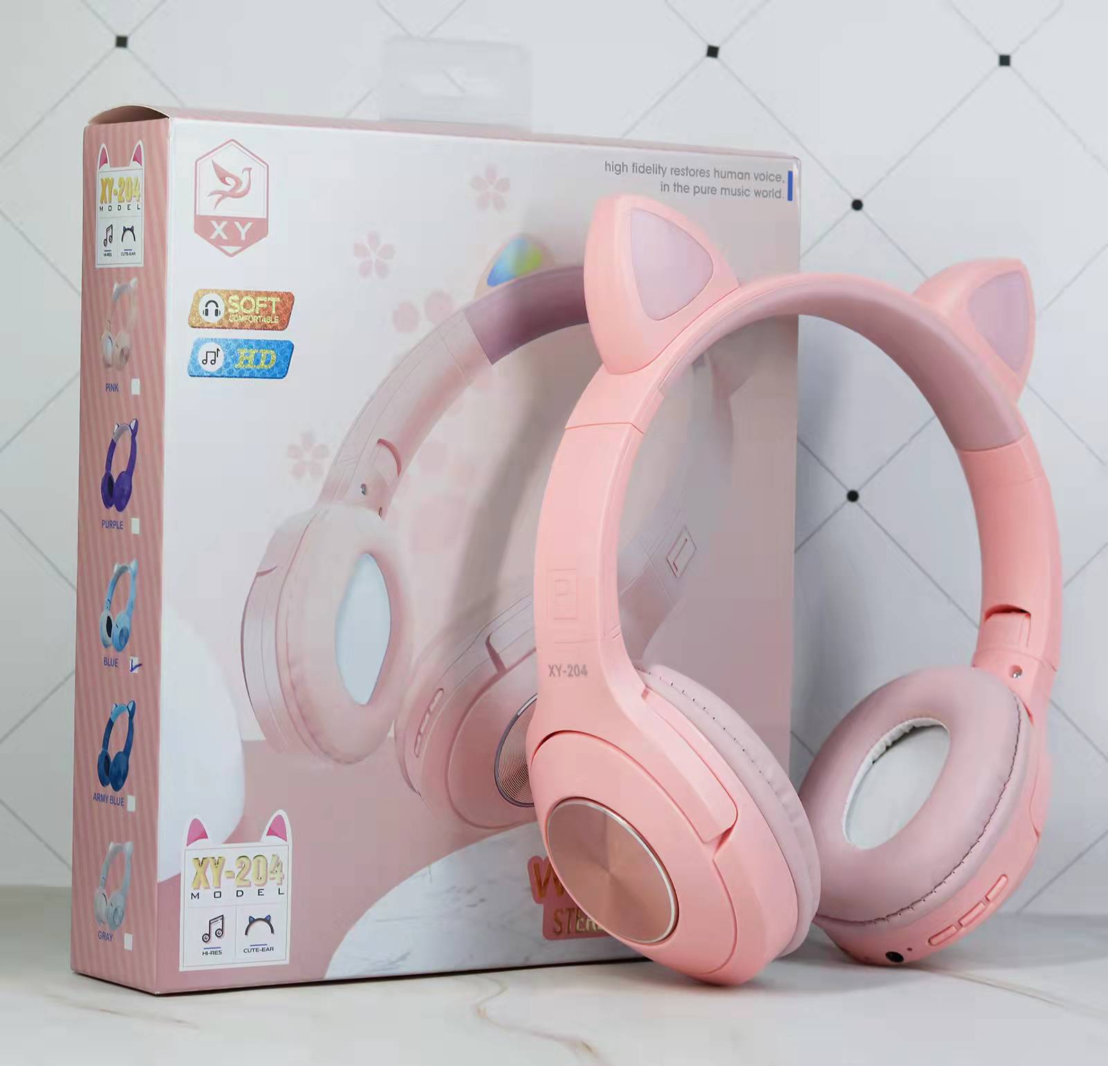 Fones de ouvido de gato
